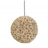 suspension sphere coton imprime fleuri jaune beige madam stoltz
