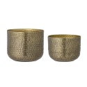 cache pot dore aluminium texture chic bloomingville constance set 2