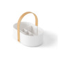 panier cosmetique rangement compartiments plastique blanc umbra