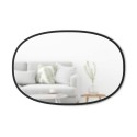 Miroir mural ovale contour en caoutchouc noir umbra hub