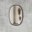 Miroir mural ovale contour en caoutchouc noir umbra hub