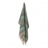 plaid bleu turquoise rayures coton recycle bloomingville isnel