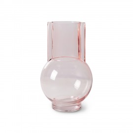vase rose clair verre hk living