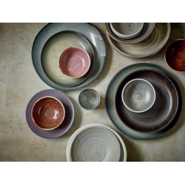 assiette creuse rustique vert gris porcelaine hk living