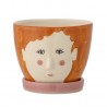 Pot visage naïf peint Bloomingville Jaya