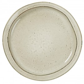 assiette plate irreguliere beige creme gres ib laursen dunes