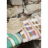 coussin de chaise vert ikat motif tisse madam stoltz