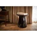 table basse bout de canape gres ceramique noire brillant hk living