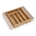 range couverts extensible pour tiroir bois bambou zeller