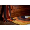 petit tapis design oval organique tufte orange marron hk living swirl