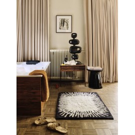 petit tapis hk living design noir blanc monochrome