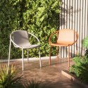 umbra chaise design orange brique plastique metal ringo