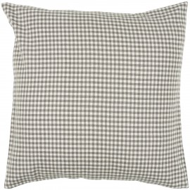 housse de coussin petits carreaux gris coton ib laursen