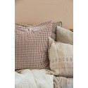 housse de coussin petits carreaux coton marron ib laursen 50 x 50