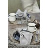assiette plate noire irreguliere gres rustique ib laursen