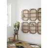 madam stoltz etagere murale bois bambou rotin naturel 18Y1105