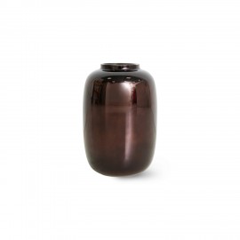 vase design verre chrome marron hk living