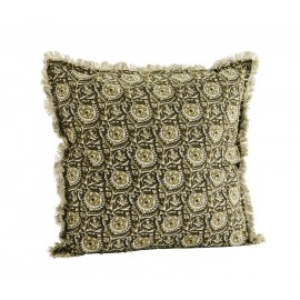 coussin imprime vegetal vert coton madam stoltz