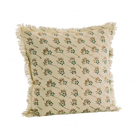 grande housse de coussin coton beige imprime madam stoltz