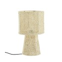 lampe de table fibre tressee naturelle papier madam stoltz