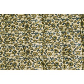 matelas de sol coton imprime floral vert madam stoltz