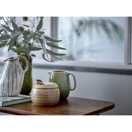 petite carafe gres vert rustique bloomingville dahlia