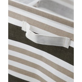 panier a linge chic textile rayures marron house doctor store