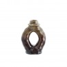 bougeoir poterie artisanale gres brun madam stoltz