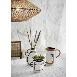vase terre cuite artisanal blanc peint madam stoltz