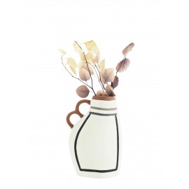 vase terre cuite artisanal blanc peint madam stoltz