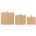 Boites de rangement bois bambou IB Laursen set de 3
