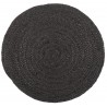 set de table noir jute naturel rond ib laursen