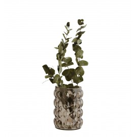 petit vase droit verre ambre vintage bulles madam stoltz