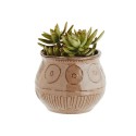 pot de fleur deco gres rose beige motif madam stoltz