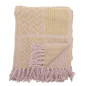 plaid coton recycle rose jaune bloomingville rodion