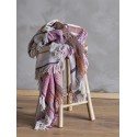 plaid multicolore coton recycle motif raye rose bloomingville toscana