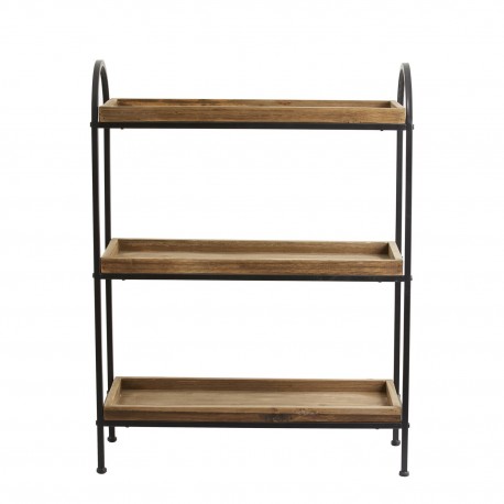 Etagère bureau à poser bois et métal type rack | Etagera