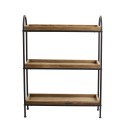 etagere a poser 3 niveaux bois et metal noir versa