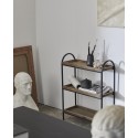 etagere a poser 3 niveaux bois et metal noir versa