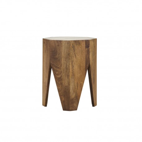 bout de canape design tabouret bois fonce manguier house doctor okta