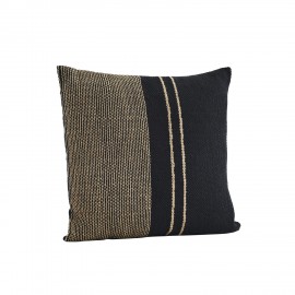 housse de coussin salon carre noir jute naturel madam stoltz