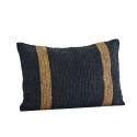 housse de coussin raphia naturel noir salon madam stoltz