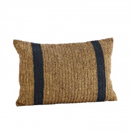 Housse de coussin raphia naturel Madam Stoltz