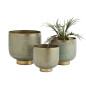 Madam Stoltz Blumentopf-Set aus recyceltem Aluminium, 3er-Set