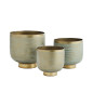 Madam Stoltz Blumentopf-Set aus recyceltem Aluminium, 3er-Set
