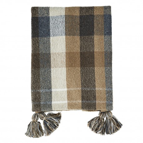 plaid a carreaux marron coton recycle madam stoltz