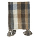 plaid a carreaux marron coton recycle madam stoltz