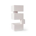 objet deco architectural sculpture bois acajour blanc hk living