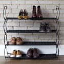 Etagère à chaussures design noire métal umbra imelda