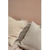 housse de coussin coton tissage maille rustique ecru ib laursen